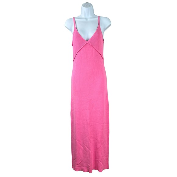 Zulu & Zephyr Knit Dress Womens Size 4 Sea Pink Contrast Maxi Designer - Picture 1 of 9